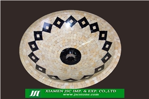 Mosaic Sink/Mosaic Basin/Kitchen Sinks/Bathroom Sinks/Wash Basins, Beige Granite Bathroom Sinks
