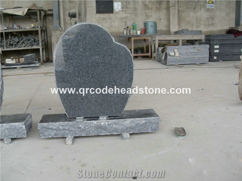 G654 Headstone, G654 Gravestone, G654 Tombstone, Dark Grey Monument, G654 Granite Gravestone