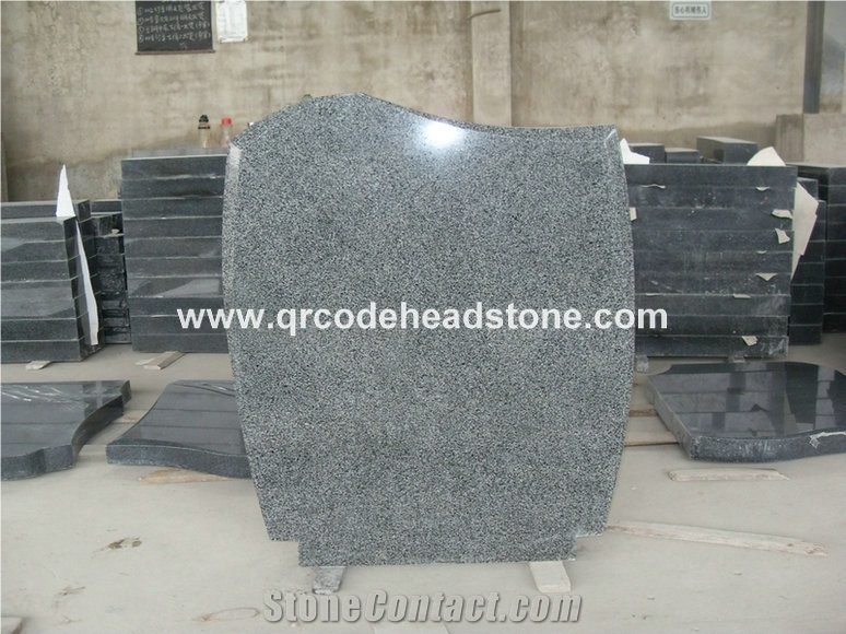 G654 Headstone, G654 Gravestone, G654 Tombstone, Dark Grey Monument, G654 Granite Gravestone