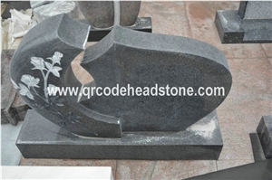 G654 Headstone, G654 Gravestone, G654 Tombstone, Dark Grey Monument