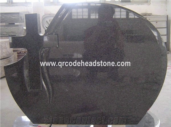 G654 Headstone, G654 Gravestone, G654 Tombstone, Dark Grey Monument