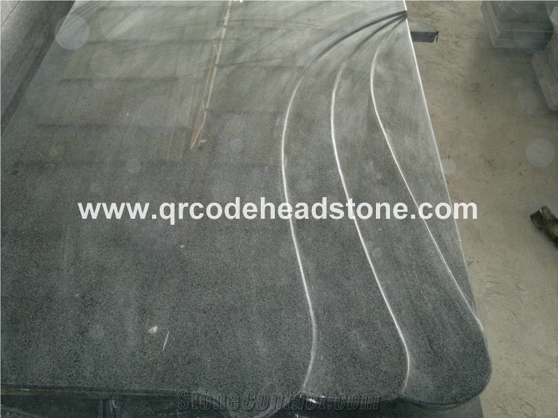 G654 Headstone, G654 Gravestone, G654 Tombstone, Dark Grey Monument