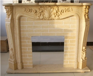 Beige Marble Fireplace Beige Marble Fireplace
