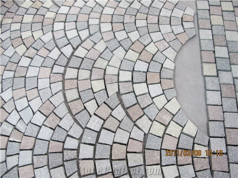 Granite Paving Stone, Beige Granite Cube Stone & Pavers