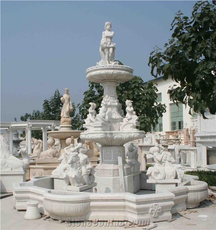 White Marble Fountain