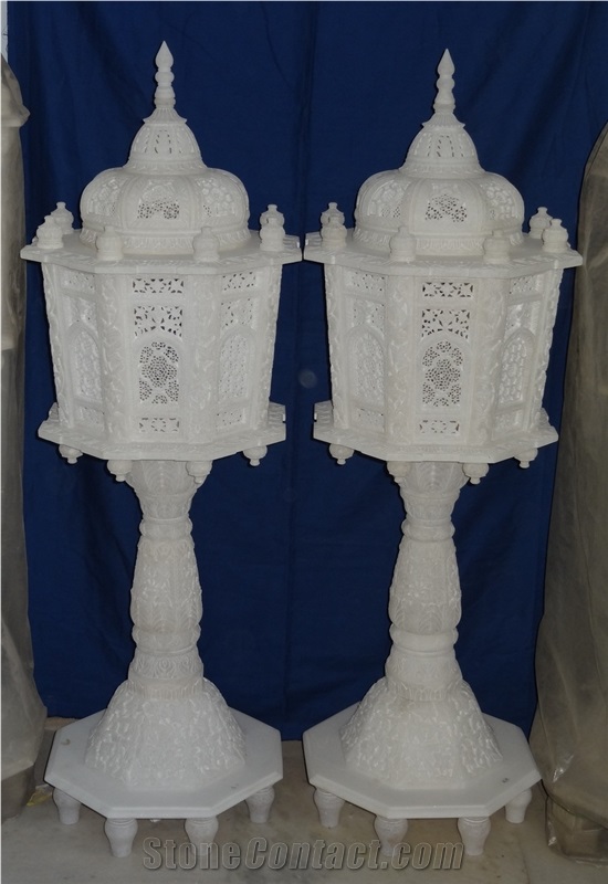 Marble Carved Decor Lamp