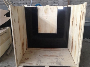 China Absolute Black Polished Fireplace Mantels, Black Granite Fireplaces Surroundings,Plinths, Polished Black Granite Hearth, Polished Black Granite Back Panel