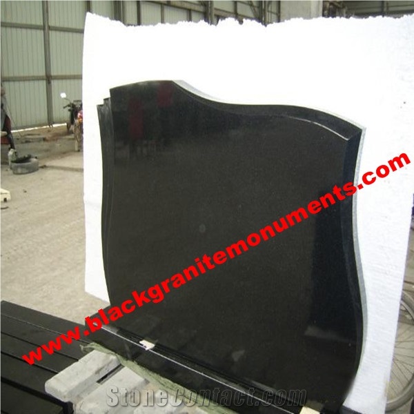 China Absolute Black Polished Monument & Tombstone, China Shanxi Black Polished Monument & Tombstone, China Absolute Black Polished Memorials & Headstones
