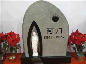 China Absolute Black Polished Monument & Tombstone, China Shanxi Black Polished Monument & Tombstone, China Absolute Black Polished Memorials & Headstones, Uk Style