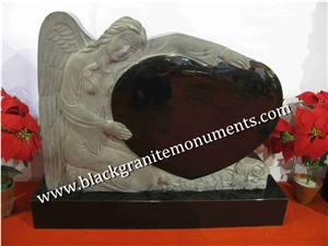 China Absolute Black Polished Monument & Tombstone, China Shanxi Black Polished Monument & Tombstone, China Absolute Black Polished Memorials & Headstones, Uk Style