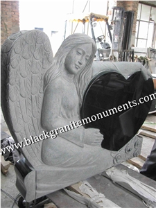 China Absolute Black Polished Monument & Tombstone, China Shanxi Black Polished Monument & Tombstone, China Absolute Black Polished Memorials & Headstones, Uk Style