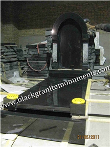 China Absolute Black Polished Monument & Tombstone, China Shanxi Black Polished Monument & Tombstone, China Absolute Black Polished Memorials & Headstones, Uk Style