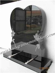 China Absolute Black Polished Monument & Tombstone, China Shanxi Black Polished Monument & Tombstone, China Absolute Black Polished Memorials & Headstones, Uk Style