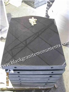China Absolute Black Polished Monument & Tombstone, China Shanxi Black Polished Monument & Tombstone, China Absolute Black Polished Memorials & Headstones, Uk Style