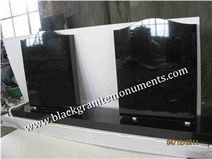 China Absolute Black Polished Monument & Tombstone, China Shanxi Black Polished Monument & Tombstone, China Absolute Black Polished Memorials & Headstones, Uk Style