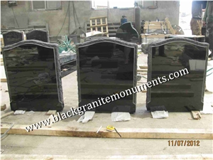 China Absolute Black Polished Monument & Tombstone, China Shanxi Black Polished Monument & Tombstone, China Absolute Black Polished Memorials & Headstones, Uk Style