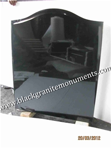 China Absolute Black Polished Monument & Tombstone, China Shanxi Black Polished Monument & Tombstone, China Absolute Black Polished Memorials & Headstones, Uk Style