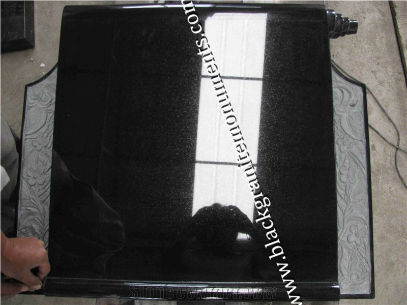 China Absolute Black Polished Monument & Tombstone, China Shanxi Black Polished Monument & Tombstone, China Absolute Black Polished Memorials & Headstones, Uk Style