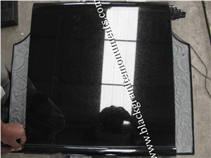China Absolute Black Polished Monument & Tombstone, China Shanxi Black Polished Monument & Tombstone, China Absolute Black Polished Memorials & Headstones, Uk Style