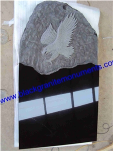 China Absolute Black Polished Monument & Tombstone, China Shanxi Black Polished Monument & Tombstone, China Absolute Black Polished Memorials & Headstones, Us Style