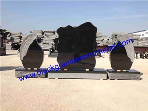 China Absolute Black Polished Monument & Tombstone, China Shanxi Black Polished Monument & Tombstone, China Absolute Black Polished Memorials & Headstones, Us Style