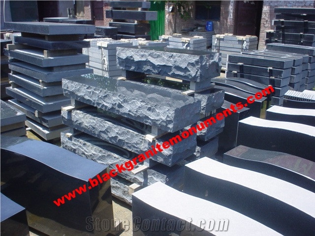 China Absolute Black Polished Monument & Tombstone, China Shanxi Black Polished Monument & Tombstone, China Absolute Black Polished Memorials & Headstones, Us Style