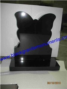 China Absolute Black Polished Monument & Tombstone, China Shanxi Black Polished Monument & Tombstone