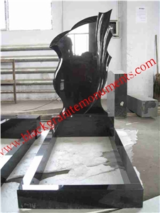 China Absolute Black Polished Monument & Tombstone, China Shanxi Black Polished Monument & Tombstone, Russian Style