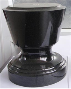 China Absolute Black Polished Turned Vases, China Shanxi Black Polished Turned Vases