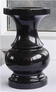 China Absolute Black Polished Turned Vases, China Shanxi Black Polished Turned Vases