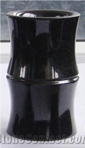 China Absolute Black Polished Turned Vases, China Shanxi Black Polished Turned Vases
