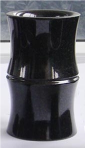 China Absolute Black Polished Turned Vases, China Shanxi Black Polished Turned Vases