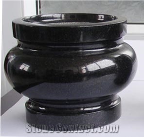 China Absolute Black Polished Turned Vases, China Shanxi Black Polished Turned Vases