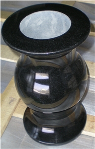 China Absolute Black Polished Turned Vases, China Shanxi Black Polished Turned Vases