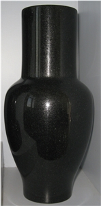 China Absolute Black Polished Turned Vases, China Shanxi Black Polished Turned Vases