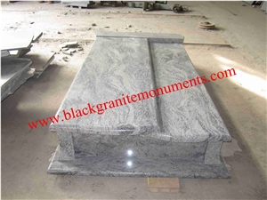 China Juparana Polished Monument & Tombstone, China Juparana Polished Memorials & Headstones, Poland Style