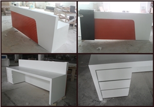 Solid Surface Custom Modern Commercial Reception Desk Solid Surface Custom Modern Commercial Reception Desk