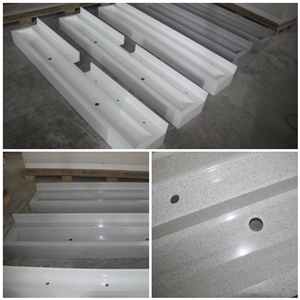 Special New Design Water Flow Bathroom Above Counter Sink/ Manmade Stone Wash Basin