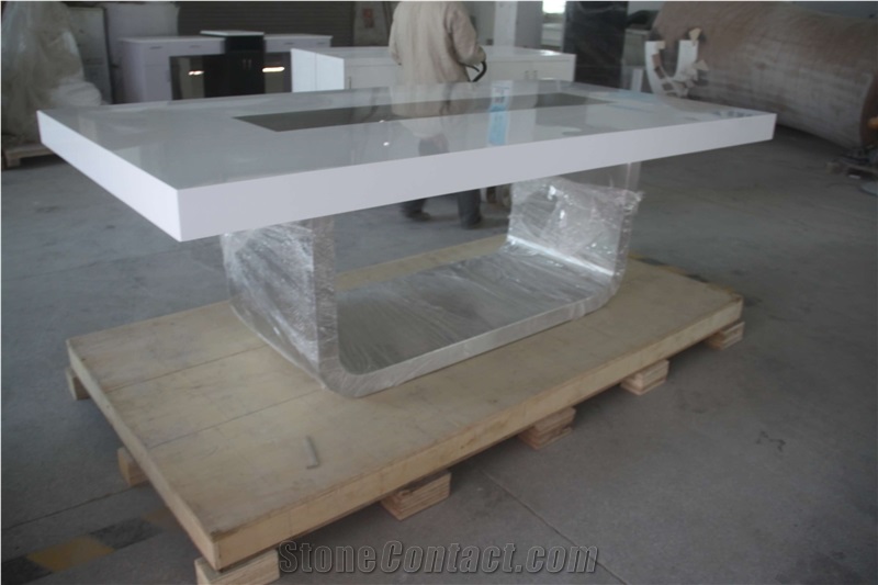 U Shape Stainless Steel Base Conference Table