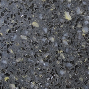 Black Quartz Stone in Jumbo Slab Size/Black Quartz Stone with Easy Maintenance and High Hardness