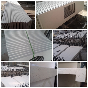 Finishing Quartz Surface Kitchen Countertops