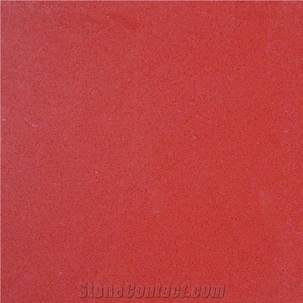 Rosy Red Man-Made Stone Slabs for Worktops and Kitchen Tops/Engineered Quartz Stone/Engineering Stone Slabs and Tiles/Artificial Stone Counter Tops/Stone Reception Desk/Stone Island Tops