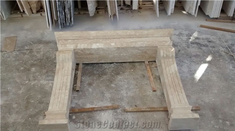 Fireplaces Paredon Travertine, beige travertine fireplaces