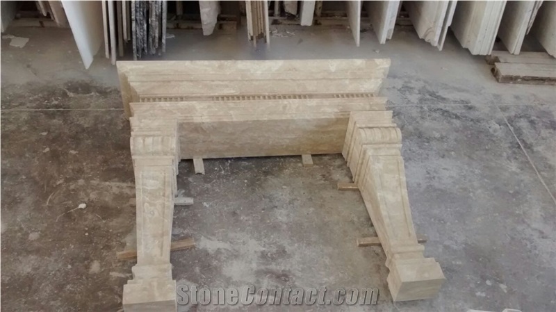 Fireplaces Paredon Travertine, beige travertine fireplaces