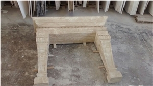 Fireplaces Paredon Travertine, beige travertine fireplaces