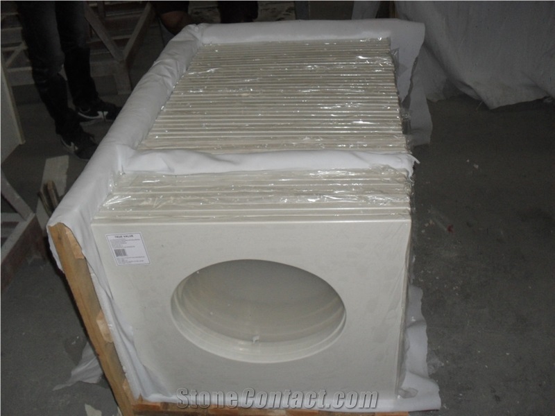 Artificial Marble Beige Bath Tops
