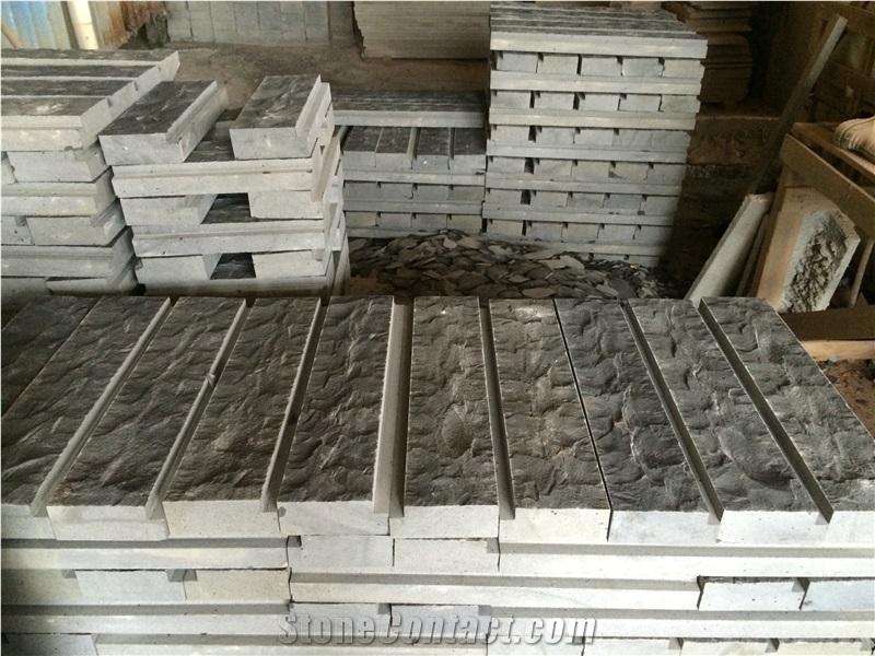 Basalt Wall Cladding Stone,Split Wall Tiles,Stone Wall with Groove