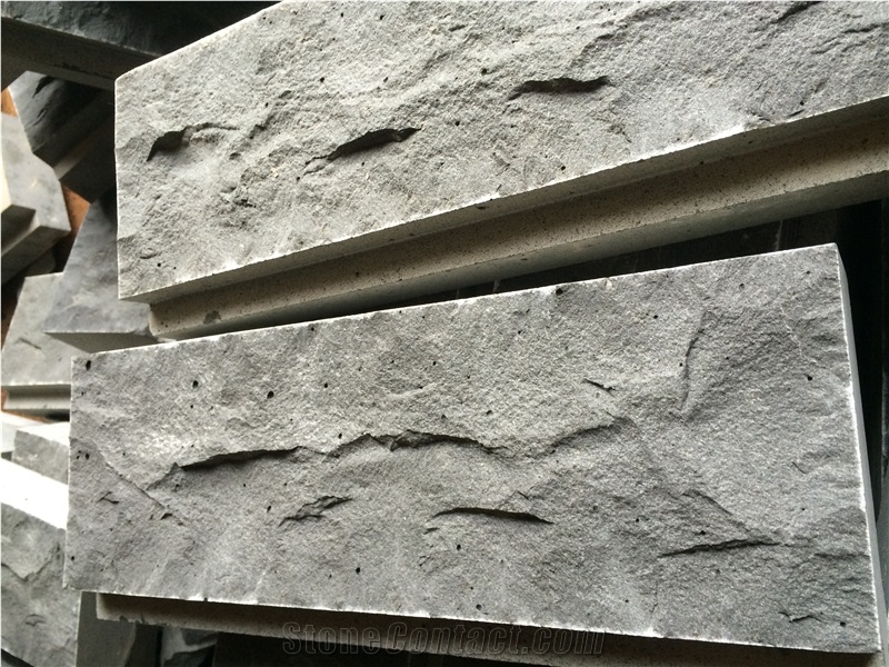 Basalt Wall Cladding Stone,Split Wall Tiles,Stone Wall with Groove