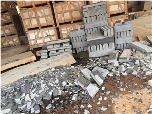 Basalt Wall Cladding Stone,Split Wall Tiles,Stone Wall with Groove