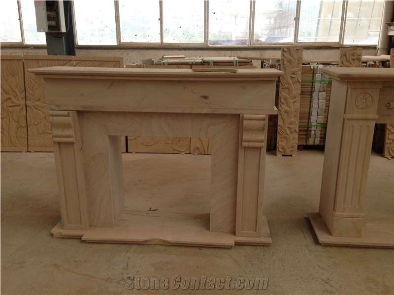 China Yunnan Red Sandstone Fireplace Mantel,Fireplace Insert